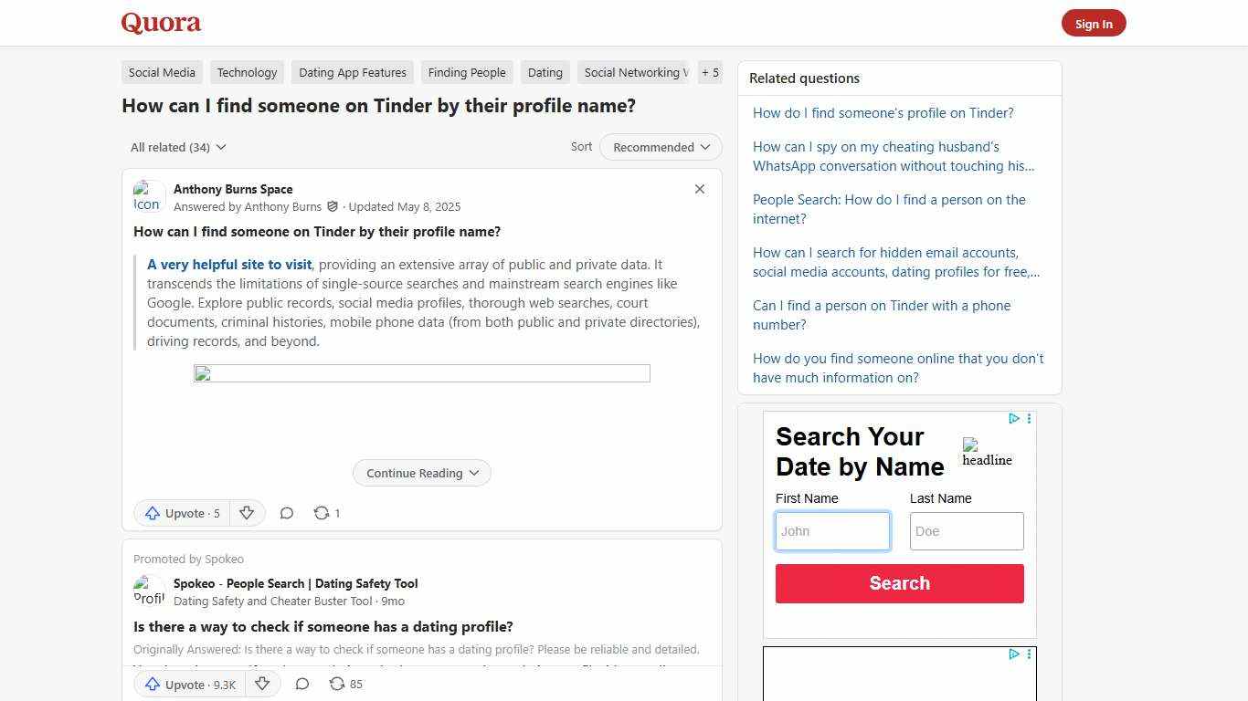 How to find someone on Tinder by their profile name - Quora